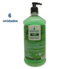 Kit 6 Sabonete Líquido Perfumado Cheiroso 1 Litro Hidratante PH Antial