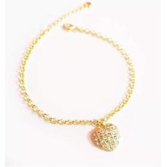 Pulseira Lembrancinha Madrinha Amor Folheado a Ouro 18k - Milena Folhe