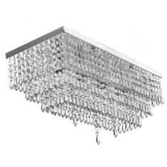 Lustre Luminária Queops Retangular 60x25 Cm Explendido!! - MarryLuz