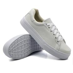 Tenis Feminino Casual Basico Macio Sola Baixa - D e spot, Branco, 35, 
