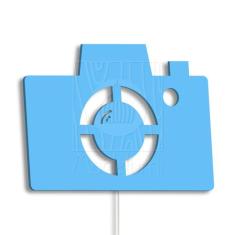 Luminária Abajur Parede Câmera Madeira G9 30cm Decoração - Madelumi, A