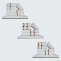 Jogo de Toalhas 18 pçs Coleção Montreal 100% Algodão Branco - Toalhas 