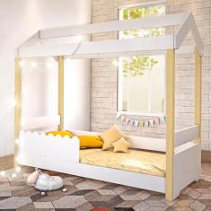Cama Jéssica Infantil Branco com LED - CasaH