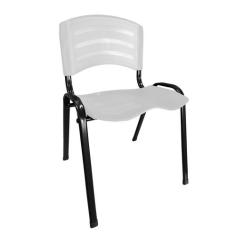 Cadeira Iso Plástica Empilhavel Fixa Para Escritório Escola Igreja Sal