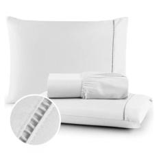 Lençol para cama King 4 Peças 400 Fios Ponto Palito 100% Algodão - And