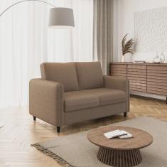 Sofá 2 Lugares em Linho Orquídea Cabecasa Madeiramadeira Castor