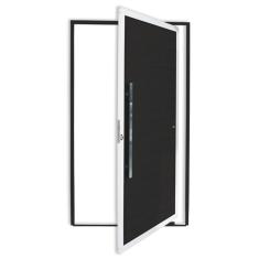 Porta Pivotante Lambril Com Puxador Super 210cm X 100cm Brimak Mix Preto