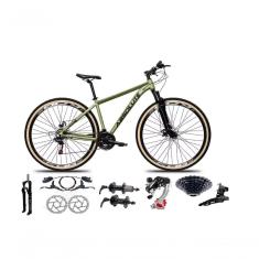 Bicicleta Aro 29 Absolute Nero 5 Câmbios Shimano 24v K7 Freios Hidráulicos Garfo Trava Com Pneu Faixa - Oliva Tam.21