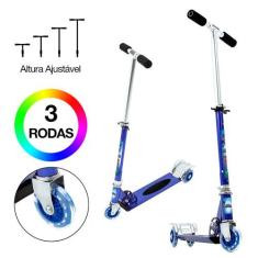 Patinete Patrulha Canina 3 Rodas Ajuste de Altura Azul - DM Radical