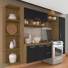 Armário De Cozinha Suspenso 5 Peças Luisa Boreal/preto - M. Arapongas 