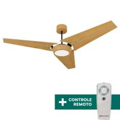 Ventilador de Teto Com Controle Remoto Natuvent Callis Led 3 Pás Madei