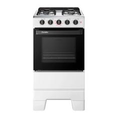 Fogão de Piso 4 Bocas Esmaltec F4ISB Ideal Pop - Mesa em Aço Inox, Acendimento Manual, Branco