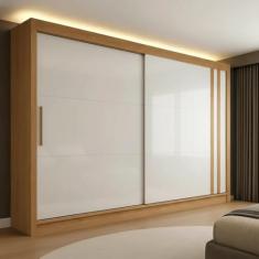 Guarda Roupa Casal 2 Portas de Correr 4 Gavetas Seul