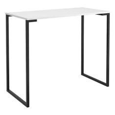 Escrivaninha Industrial Rafaela Com Pés Em Aço Preto 90cm - Casa Donne