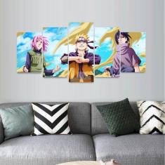 Quadro Sakura Naruto Sasuke mosaico