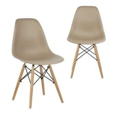 Kit 2 Cadeiras Charles Eames Eiffel Wood Design - Magazine Roma