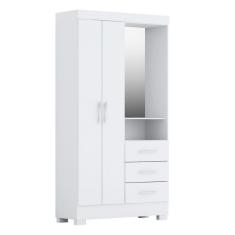 Guarda Roupa C/Espelho Emily 2pts Bra/Ros/Azul/Lilás ACP Móveis 100%MDF