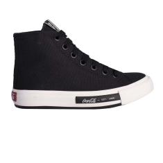 Tênis Coca Cola Daytona Hi Feminino Cano Médio Preto