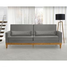Sofá Living 3 Lugares Julie 180cm Nabas Estofados Cinza