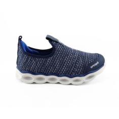 Tenis Escolar Infantil Sem Cadarço Ortopé Slip On Calce Fácil Masculino-Masculino