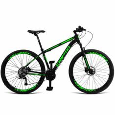 Bicicleta Aro 29 Cripto 24 Marchas Shimano Freios Hidraulico, Preto, V