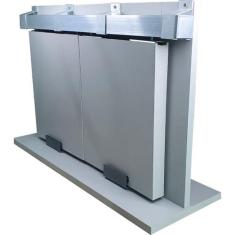 Kit Trilho Correr 3,00m 35x35 Alumínio Natural p/ Duas Portas 75cm - R