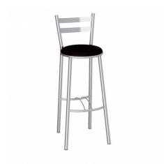 Banqueta Alta Cromada Verona - Compoarte