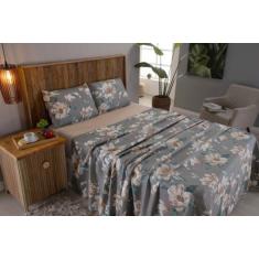 Jogo de Lençol Solteiro 3 peças Micro Percal 400 fios Estampado - Shop
