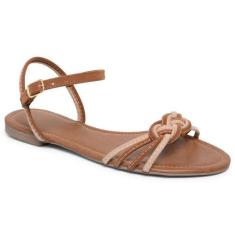 Rasteirinha Feminina Rasteira Sandália Trançada Sapato Tênis Leve - J.