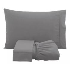 Jogo De Lençol Solteiro Cama Box 2 Peças Percal 400 Fios Ponto Palito 