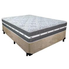 Cama Box Casal Suede + Colchão Anjos Black Graphite Molas Ensacadas 13