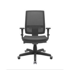 Cadeira Escritório Presidente Brizza Plaxmetal Autocompensador Slider 