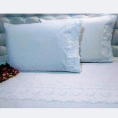 Jogo Lençol Casal Richilieu 4 Peças 100% Algodão 200 Fios - INGRID BOR