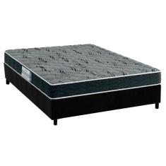 Cama Box Casal: Colchão Espuma D33 Probel Prodormir Advanced Mega Resistente + Base Black(138X188)