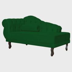 Sofá Chesterfield Elisabeth Divã 1,43m- Suede Verde / decoração, sala, consultório, psicólogo