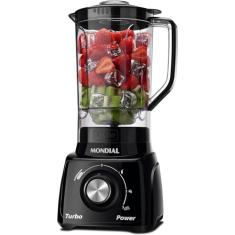 Liquidificador Mondial, Turbo Power 550W, 220V, Preto, 2,2 L - L-99 FB