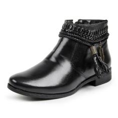 Bota Coturno Feminina Kader Woman Casual Cano Curto Couro, 40