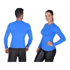 Camiseta Less Now Segunda Pele Unisex Proteção F50 Uva/uvb, XG, Azul