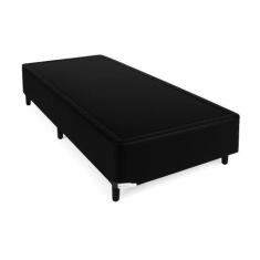 Base Cama Box Solteiro 88x188 Sintético Preto - Fábrica de Tudo, Base 