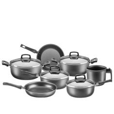 Conjunto de Panelas MTA 7 Peças Antiaderente Safira - Grafite