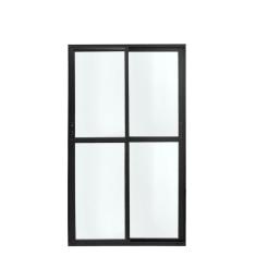 Porta de Alumínio Correr 210x200cm 2 Folhas Atlântica Preto