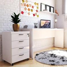 Mesa de Escritório Natus 40mm 180 Bramov Móveis Branco