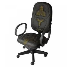 Cadeira Gamer Braço Corsa Tt Ecoflex Costura Amarela
