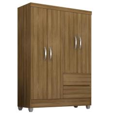 Guarda Roupa Solteiro Bruna 4 Portas Boreal - Moveis Arapongas Boreal