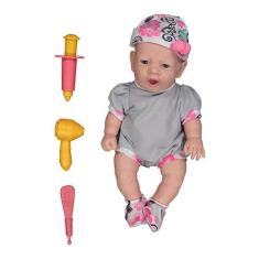 Boneca para Menina Sweet Reborn Primeira Vacina - Cotiplás
