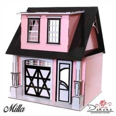 Casa Bonecas Escala Barbie Com Garagem Milla Princesa Darama - Indústr