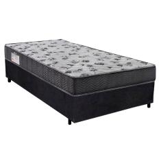 Cama Box Solteiro Suede + Colchão De Espuma D33 - SerenePrime - 88cm