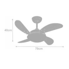 Ventilador Volare Fly Mini Tabaco 127V e Controle Remoto - CasaH