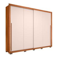 Guarda-Roupa Casal Praticus 2 pt 4 gv Freijó e Off White