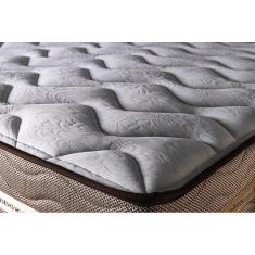 Cama Box Queen (colchão + Box) 158x198x60 De Molas Ensacadas Cama Inbox Smart Gold Bege